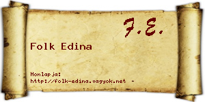 Folk Edina névjegykártya